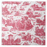 Vintage Fransk Chariot of Dawn Toile de Jouy-Red Kakelplatta<br><div class="desc">Bekvämt rekonstruerad sömlös Fransk toile de jouy mönster inspirerad av Guido Renis skulptur Le Char de L'Aurore ca 1790 grovplåt som graverar på textilier. Detta berikande mönster innehåller scener av grekiska gudar och gudar, tempel, exotiska djur, mytiska havslevande varelser och fantasinlandskap.</div>
