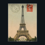 Vintage Fransk Chic Eiffel Torn Paris vykort<br><div class="desc">Vintage Fransk Chic Eiffel Torn Paris Postcard</div>