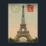 Vintage Fransk Chic Eiffel Torn Paris vykort<br><div class="desc">Vintage Fransk Chic Eiffel Torn Paris Postcard</div>