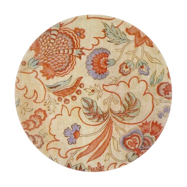 Vintage fransk chintz blomster antik terrakotta (Framsidan)