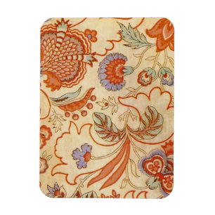 Vintage fransk chintz blomster antik terrakotta magnet