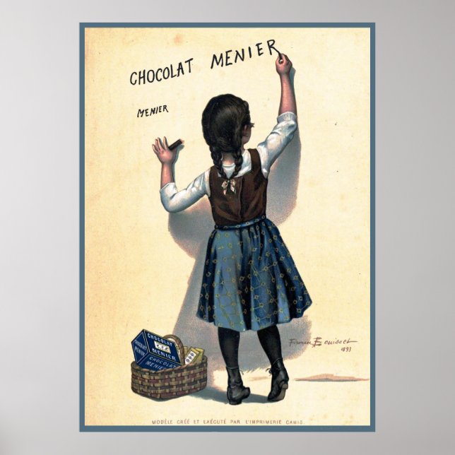 Vintage Fransk Chocolat Poster (Framsidan)