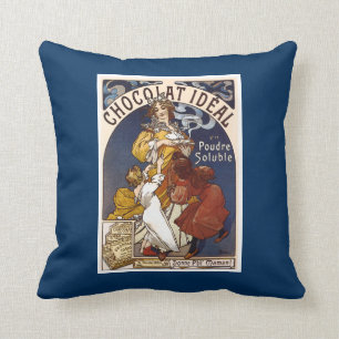 Vintage Fransk Chocolate Kudde