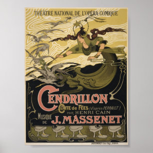Vintage Fransk Cinderella Theater Poster