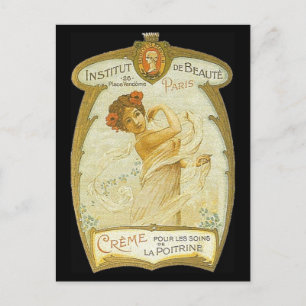 Vintage Fransk Creme Ad Vykort