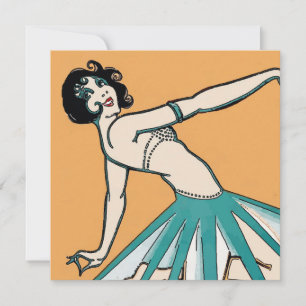 Vintage Fransk Dancer-kort