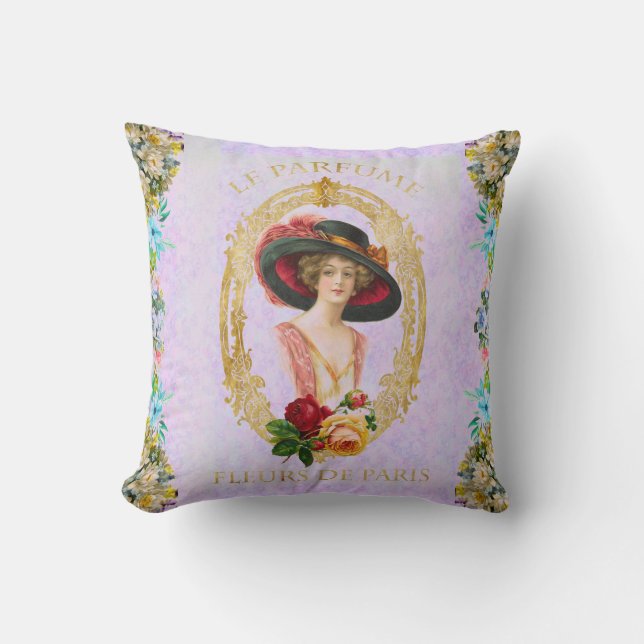 Vintage Fransk Dekorativ kudde (Framsida)