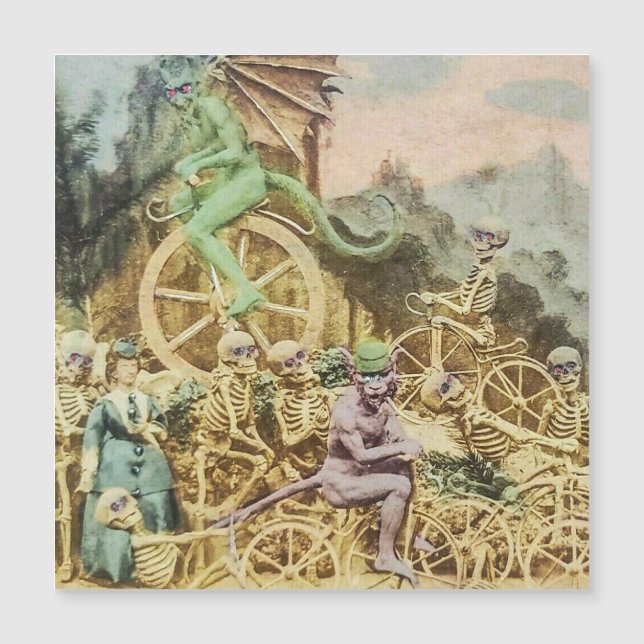 Vintage Fransk Diableries Course De Velocipedes (Framsida)