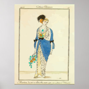 Vintage Fransk Dress Ad Poster