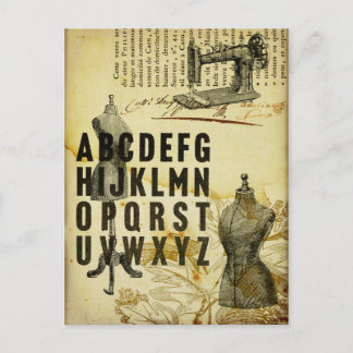 Vintage Fransk Dress formulär för sälj vykort för 