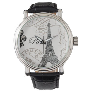 Vintage Fransk Eiffel Torn klocka