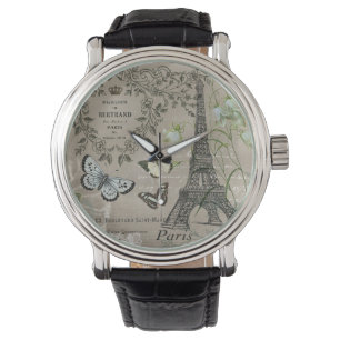 Vintage Fransk Eiffel Torn klocka