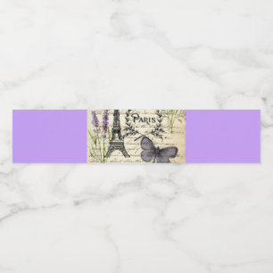 vintage fransk eiffel torn Paris Party Vattenflaska Etikett