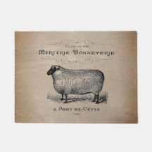 Vintage Fransk Får Åldras Muslin Farmhouse Rustic