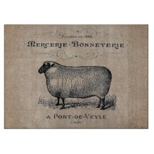 Vintage Fransk Får Åldras Muslin Farmhouse Rustic