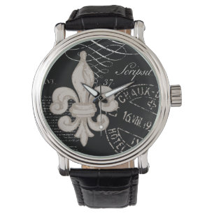 Vintage Fransk fleur de lis watch Armbandsur