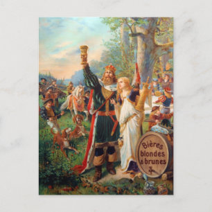 Vintage Fransk Grande Brasserie Beer Annons Vykort