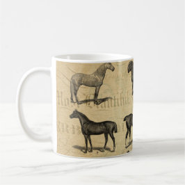 Vintage Fransk Horse Kaffemugg
