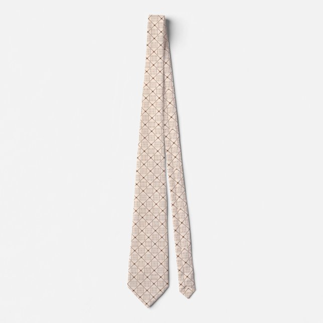 Vintage fransk imperial prick- och diamantmönster slips (Framsida)