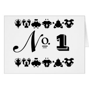 Vintage Fransk Inkblot Bröllop Bord-kort OBS Kort