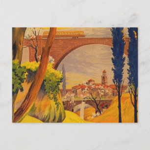 Vintage Fransk Järnväg Travel Vykort