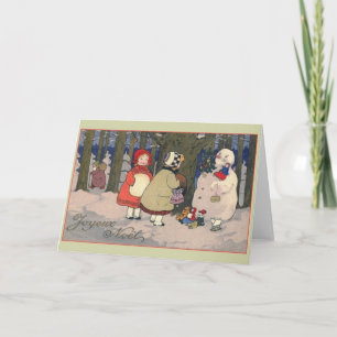 Vintage Fransk Joyeux Noël julkort Helgkort