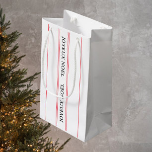 Vintage Fransk Joyeux Noël Red Rand jul