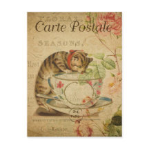 Vintage Fransk Katt Drinering från Tea Kopp