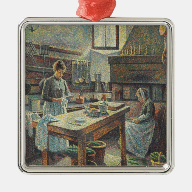 Vintage Fransk Kitchen Julgransprydnad Metall (Framsidan)