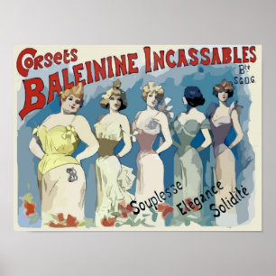 Vintage Fransk Korset och Poster