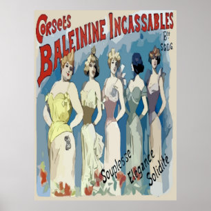 Vintage Fransk Korset och Poster