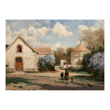 Vintage Fransk Land Antique Cottage