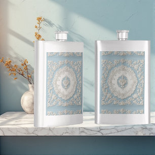 Vintage fransk lantlig shabby chic blå dekoration fickplunta