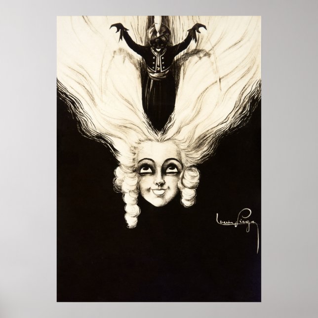 Vintage Fransk Marionette Hairstyle Poster (Framsidan)