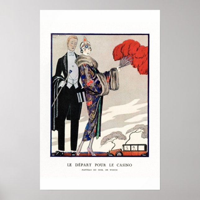 Vintage Fransk Mode Art Poster (Framsidan)