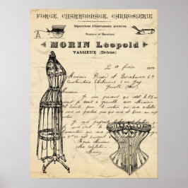 Vintage Fransk Mode Poster