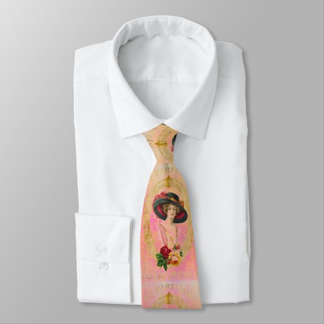 Vintage Fransk Necktie Slips (Bunden)