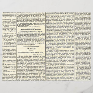 Vintage Fransk Newspaper Shrapbook Craft