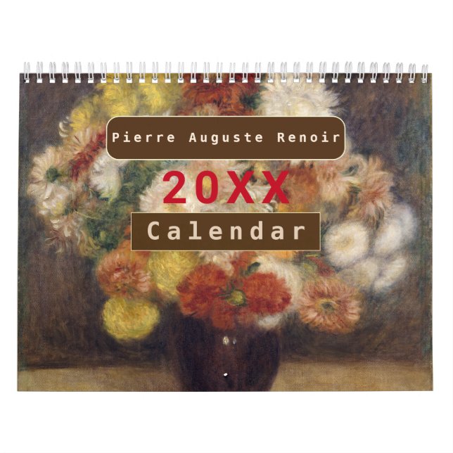 Vintage Fransk Painter Pierre Auguste Renoir Kalender (Omslag)
