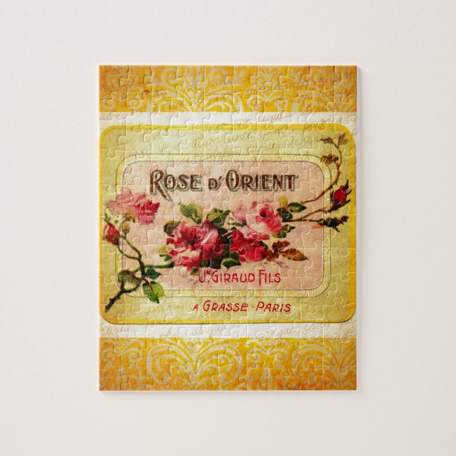 Vintage Fransk Parfym etikett Pussel (Vertikal)