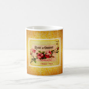 Vintage fransk parfymetikett kaffemugg