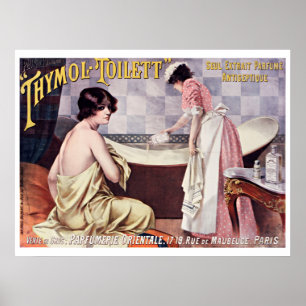 Vintage fransk parfymreklam från den viktorianska poster