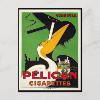 Vintage Fransk Pelican Cigarettes Vykort
