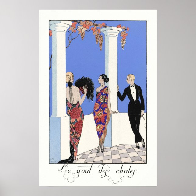 Vintage Fransk Porträtt Poster (Framsidan)