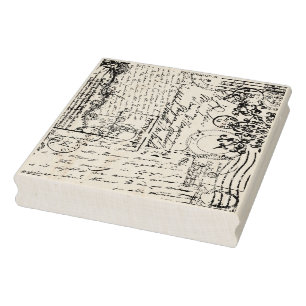 Vintage Fransk Postage Ephemera Struktur Frimärke Stämpel