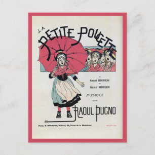 Vintage Fransk - poster av musik Vykort
