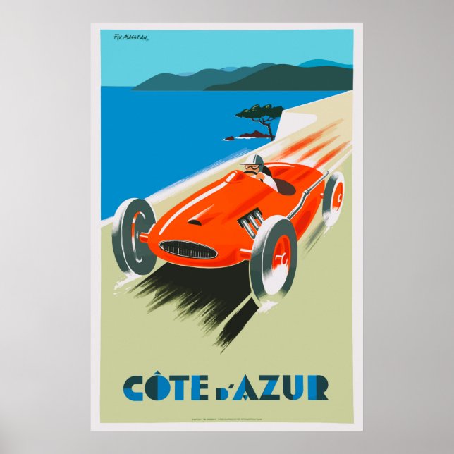 Vintage Fransk Poster Cote d'Azur (Framsidan)
