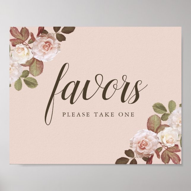 Vintage Fransk Ro Bröllopsförmånstecken Poster (Framsidan)