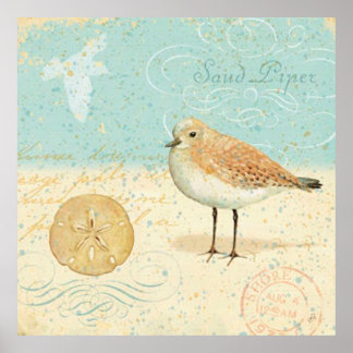 Vintage Fransk Sand Piper Poster