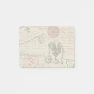 Vintage Fransk Skriva Paris Tupp typografi Post-it Block